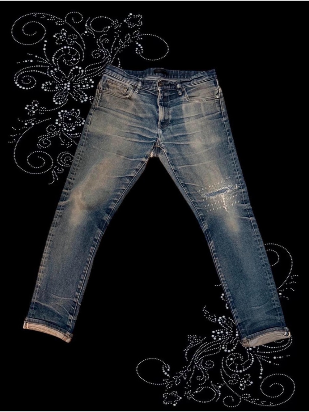 Men's Blue Washed Slim Jeans